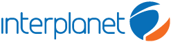 Logo scritta blu Interplanet